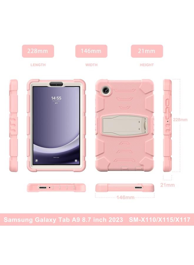 إيروريكس جراب لجهاز Samsung Galaxy Tab A9 مزود بإطار شاشة محمي بثلاث طبقات + جراب كمبيوتر لوحي مضاد للصدمات من السيليكون مع حامل - Image 2