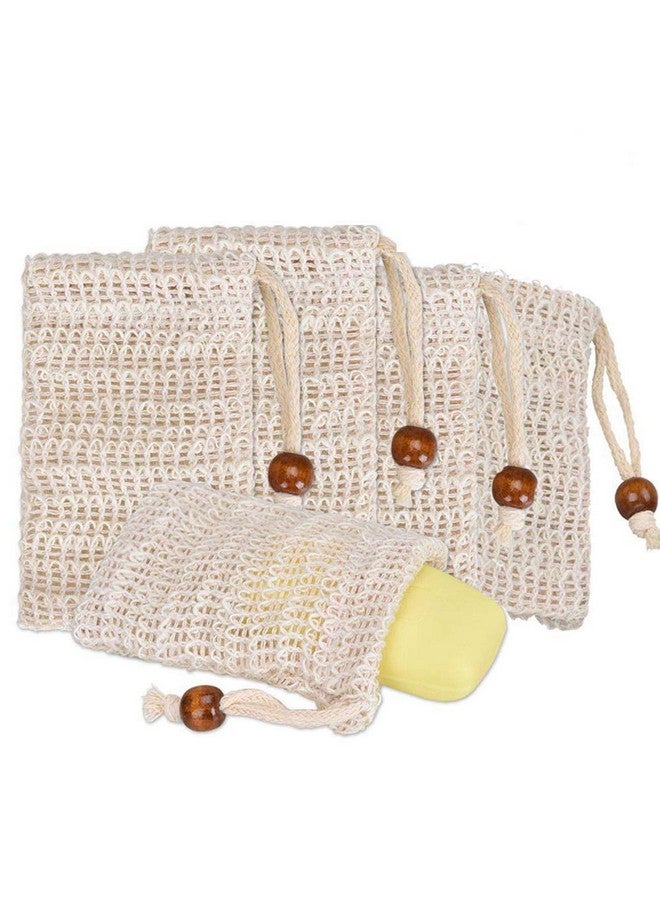 Phogary Sisal Soap Saver Bag (5-Pack) Ideal For Exfoliating & Save Soaps, Natural Fiber Soap Bags For Foaming And Drying The Soap, Organic Soap Bag With Pouch Holder For Shower Bath - Image 1