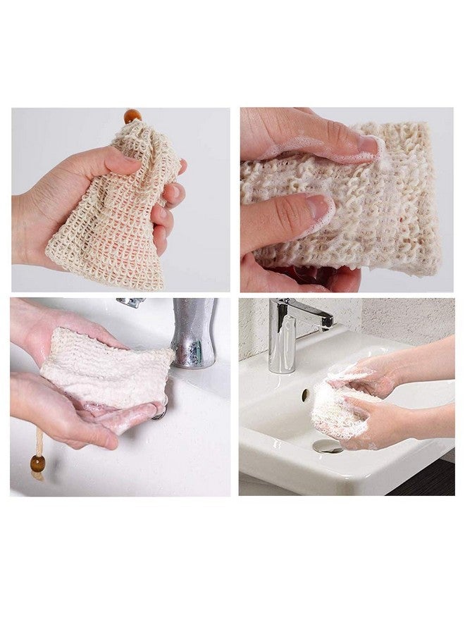 Phogary Sisal Soap Saver Bag (5-Pack) Ideal For Exfoliating & Save Soaps, Natural Fiber Soap Bags For Foaming And Drying The Soap, Organic Soap Bag With Pouch Holder For Shower Bath - Image 4