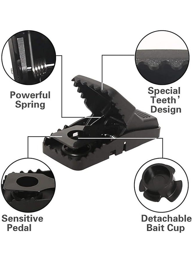 Generic 5 Piece Mouse Traps, Reusable Small Household Mouse Trap, Indoor Quick Effective Sanitary Safe Mousetrap Catcher for Family - Black  - Image 2