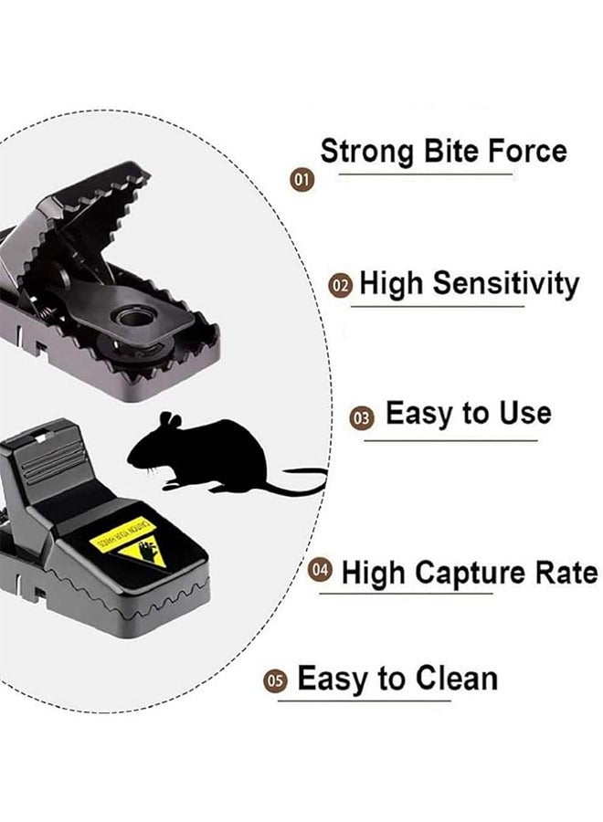 Generic 5 Piece Mouse Traps, Reusable Small Household Mouse Trap, Indoor Quick Effective Sanitary Safe Mousetrap Catcher for Family - Black  - Image 3