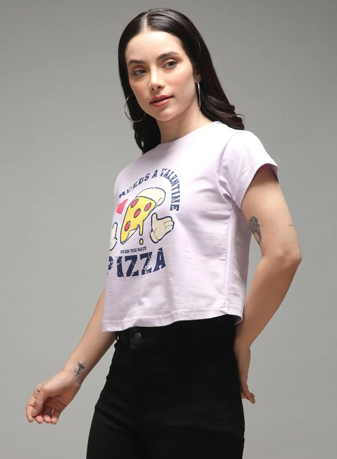 Dillinger Women Regular Fit Printed Crop T-Shirt