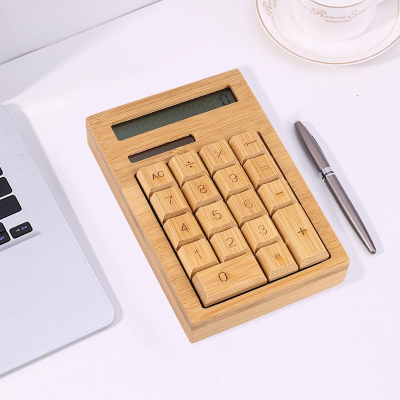 Solar Powered 18 Key Calculator with Right Angle Design for School Office and Business Use - Image 2