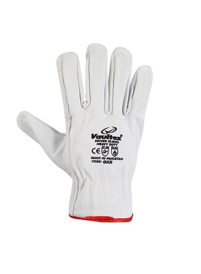 Vaultex Vaultex GKR Short Driving gloves White, 1Pair/Pack  - Image 1
