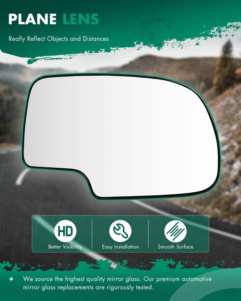 SCITOO Exterior Mirror Replacement Glass fit for Chevy Exterior Accessories Mirrors Glass 03-07 for Chevy for GMC Silverado Sierra 1500/2500 HD/3500 Classic Models with Power Heated (Passenger Side) - Image 5
