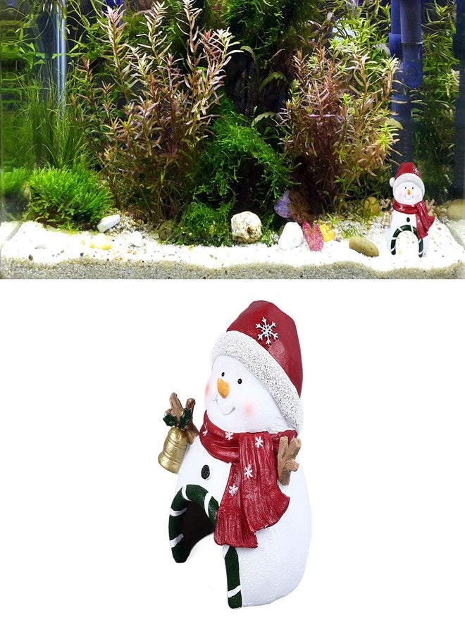 FUZHUI Christmas Aquarium Decoration, Festive resins Ornaments for Fish, to and Safe, Multipurpose Home Office Decor, Brings Joyful Ambient, and Long (Christmas Snowman) - Image 4