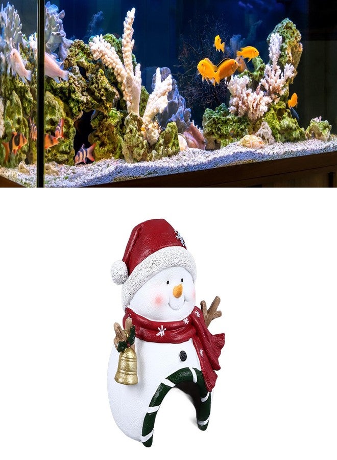 FUZHUI Christmas Aquarium Decoration, Festive resins Ornaments for Fish, to and Safe, Multipurpose Home Office Decor, Brings Joyful Ambient, and Long (Christmas Snowman) - Image 5