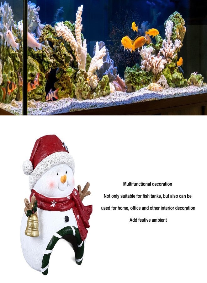 FUZHUI Christmas Aquarium Decoration, Festive resins Ornaments for Fish, to and Safe, Multipurpose Home Office Decor, Brings Joyful Ambient, and Long (Christmas Snowman) - Image 2