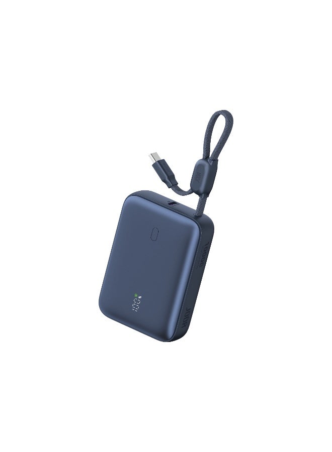 جودا باور بانك Halo 10 بسعة 10000mAh وPD 22.5W مع كابل مدمج باللون الأزرق الداكن - Image 1