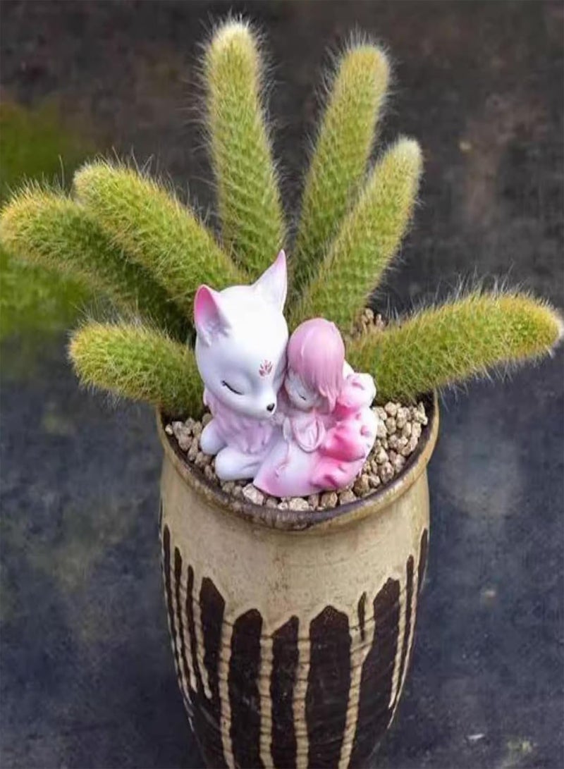 GGOOT ，Monkey-Tailed Cactus Succulent Plant, Living Cactus Plant -6-8 Inches Tall, Drought-Tolerant Plant, Planted in The Garden Living Room Bedroom. (5 Pcs) - Image 4