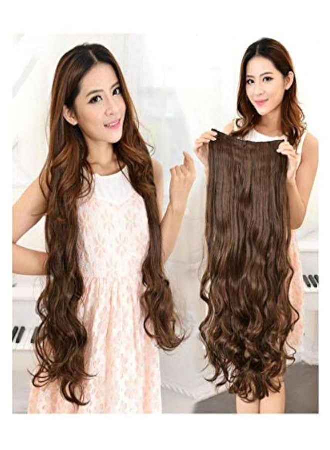 برافراجيا شعر مستعار طويل كامل الرأس للنساء من برافراجيا، شعر طبيعي مستقيم ومجعد | مقاوم للحرارة، مناسب لأعياد الميلاد/الحفلات/حفلات الزفاف/الهالوين - بني - Image 2