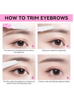 Excefore Fold Eyebrow Razors, 6PCS Facial Hair Remover Face Shaver Trimmer Shaper Face Razor Dermaplaning Blades for Face Exfoliating Dermaplaning Tool for Women and Men  - Image 3