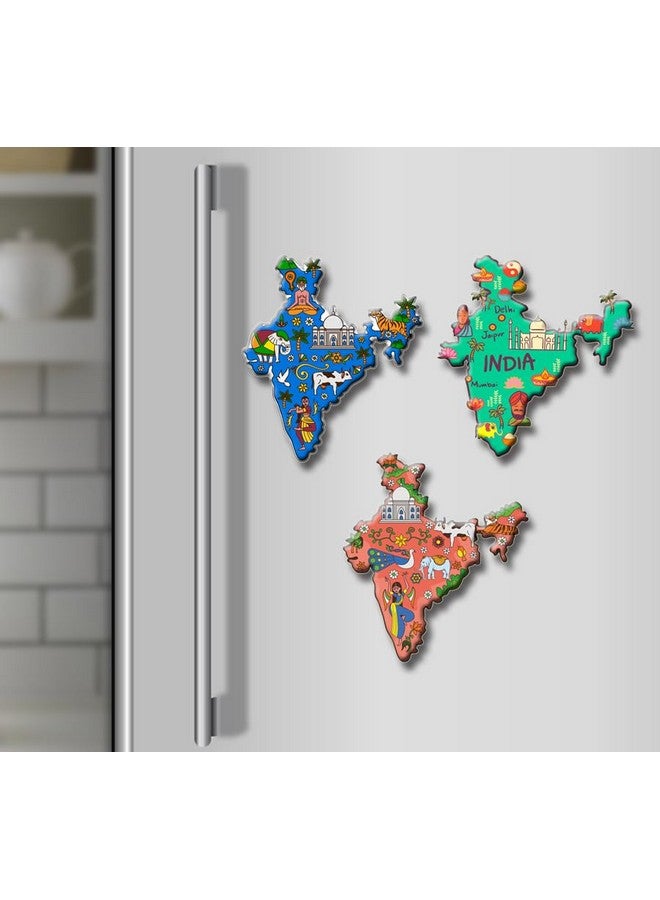 Yey Fridge Magnets Set for Home, Cafe, Kitchen & Office Decoration (Indian Illustration Set of 3) - Image 2