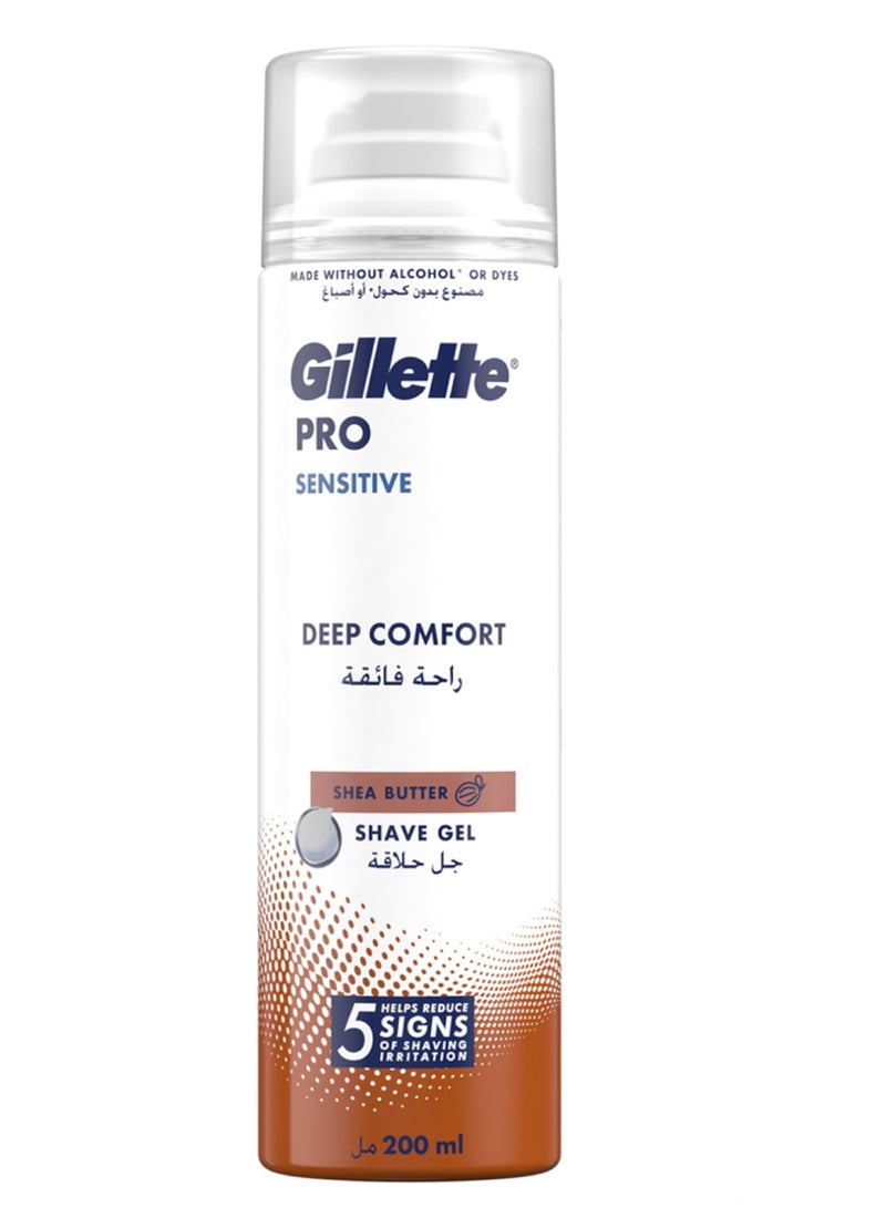 Gillette جيل حلاقة جيل برو الحساس للراحة العميقة 200 مل