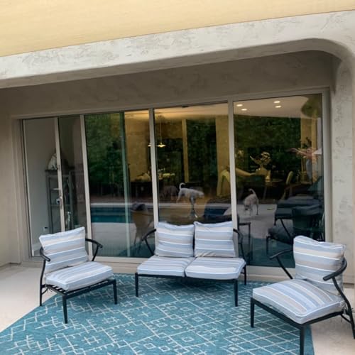 FUNHOME Outdoor Cushion Covers 24 x 22 x 4 inch,Set of 2,Replacement Seat Cushion Cover for Patio Furniture Chair,Water Resistant,Fade-Resistant Slipcover Only,No Insert(Gray Stipe) - Image 5
