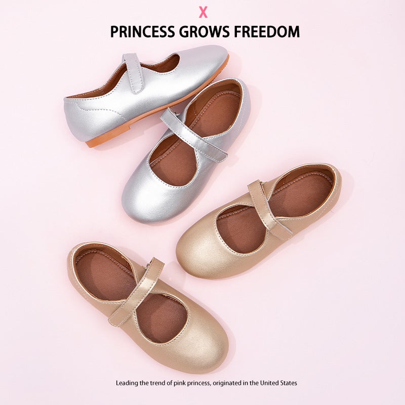 Girls Mary Jane Shoes 2025 Autumn New Round Toe Cute Little Leather Shoes Baby Spring and Autumn Soft Sole Shoes Princess Shoes Trendy - Image 1