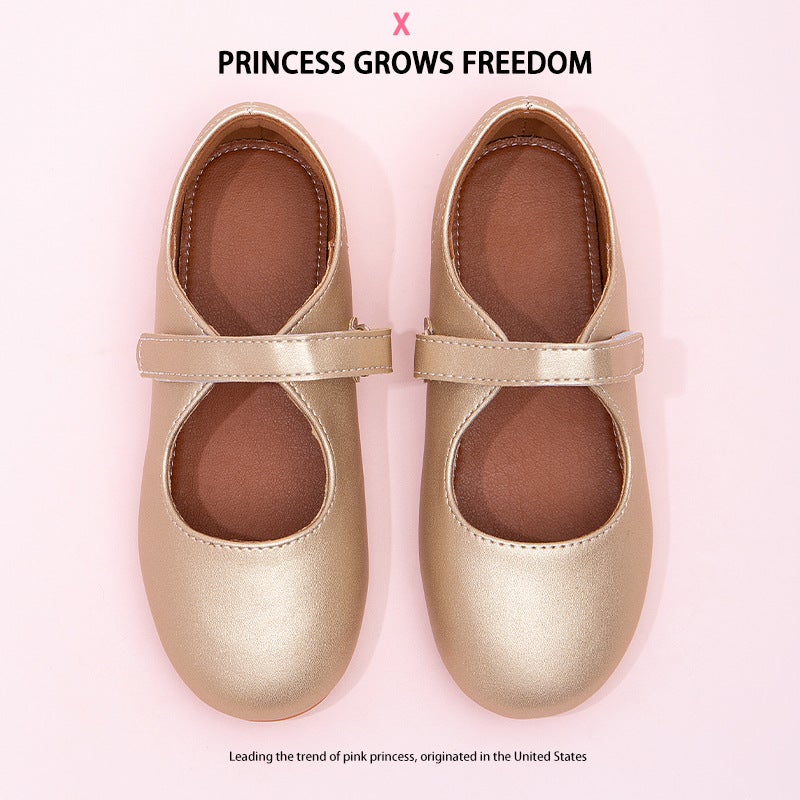 Girls Mary Jane Shoes 2025 Autumn New Round Toe Cute Little Leather Shoes Baby Spring and Autumn Soft Sole Shoes Princess Shoes Trendy - Image 2