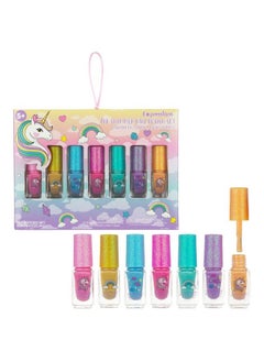 Expressions 7Pk Unicorn Shimmer Girls Nail Polish Set Nail Polish Set For Girls & Teens Safe And Nontoxic Nail Polish Kit For Kids Birthday Gift Kids Nail Polish Set For Girls Ages 5+  - Image 2