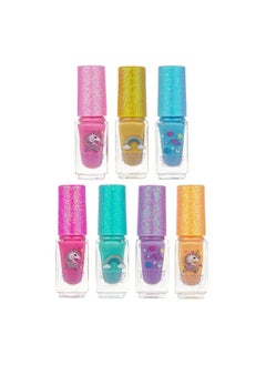 Expressions 7Pk Unicorn Shimmer Girls Nail Polish Set Nail Polish Set For Girls & Teens Safe And Nontoxic Nail Polish Kit For Kids Birthday Gift Kids Nail Polish Set For Girls Ages 5+  - Image 5