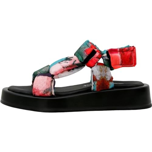 DOGO Platform Sandals Women - Vegan and Handmade Summer Sandals for Women, Grass and Sea Desing, Size 9 - Image 1