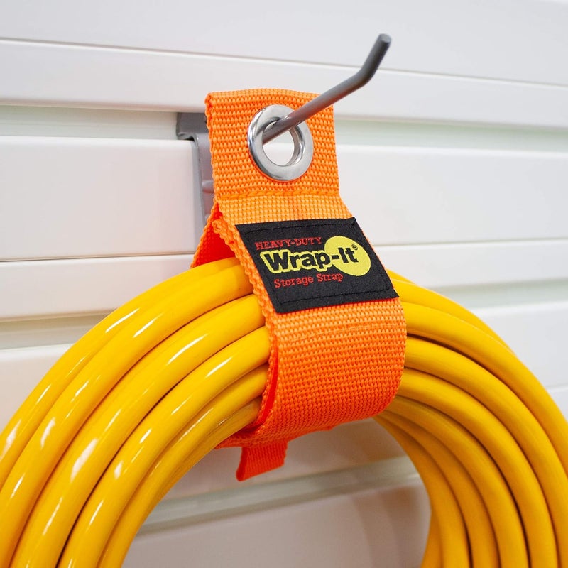 Wrap-It Storage Heavy-Duty Straps (Assorted 6-Pack), Blaze Orange - Garage Organizer and Extension Cord Hanger and Electric Cord Organizers for Garage Gadgets - Image 5