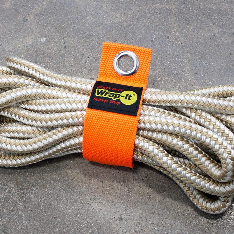 Wrap-It Storage Heavy-Duty Straps (Assorted 6-Pack), Blaze Orange - Garage Organizer and Extension Cord Hanger and Electric Cord Organizers for Garage Gadgets - Image 4