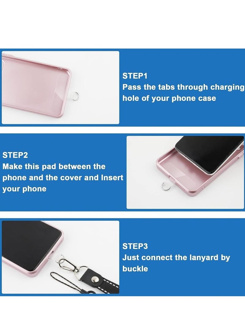 Generic 5 Pcs Phone Universal Phone Lanyard Patch Without Adhesive Heavy Duty Multifunctional Phone Lanyard Patch Pad For IPhone Most Smartphones  - Image 3