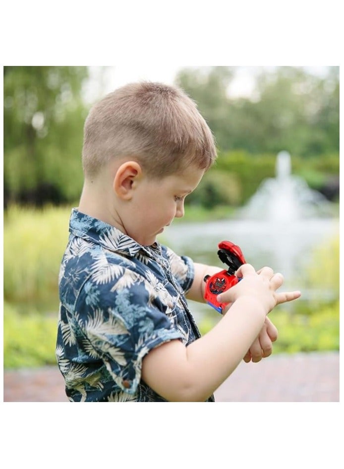 Beauenty Spiderman Watch Projector with 24 Superhero Figurines, Spider-Man Electronic Watch for Boys and Children, Projection Spiderman Toys - Image 4