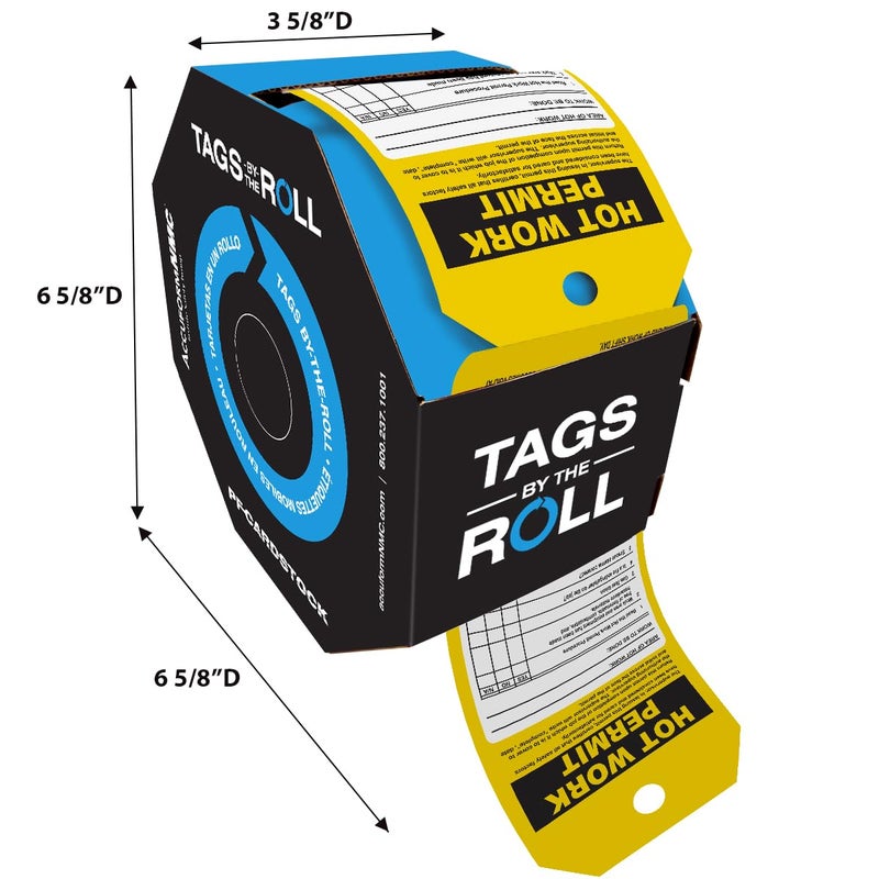 AccuformNMC 250 Inspection and Status Tags by-The-Roll, Forklift Inspection and Status, US Made OSHA Compliant Tags, Waterproof PF-Cardstock, Resists Tears, 6.25"x3", TAR722 - Image 5