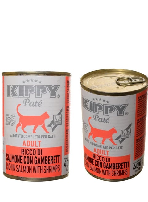 Kippy Wet Food for Adult Cats Salmon and Shrimps Paté 400g