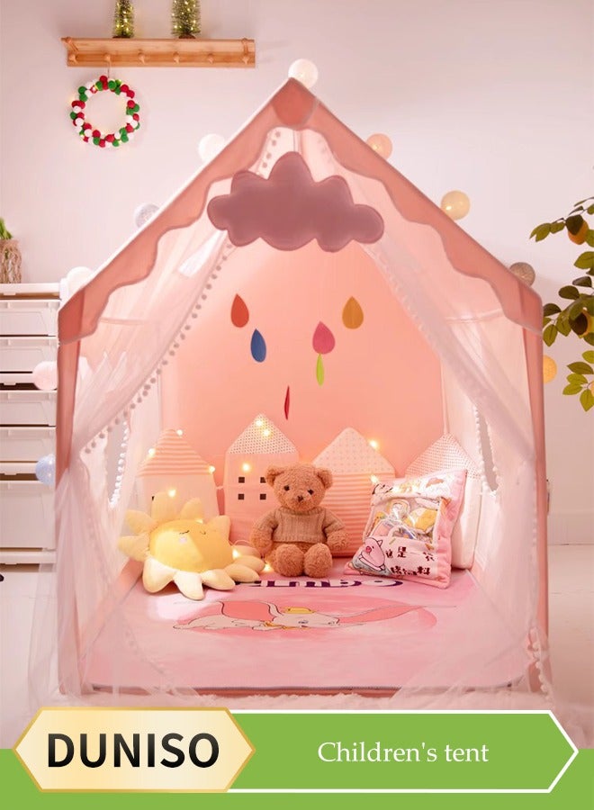 DUNISO خيمة لعب للأطفال، خيام ألعاب، خيام قلاع الأميرات، بيوت لعب للأطفال، خيام محمولة داخلية وخارجية، سهلة التركيب، مناسبة للأطفال من عمر 1 إلى 12، 1.2 * 1 * 1.3م - Image 1