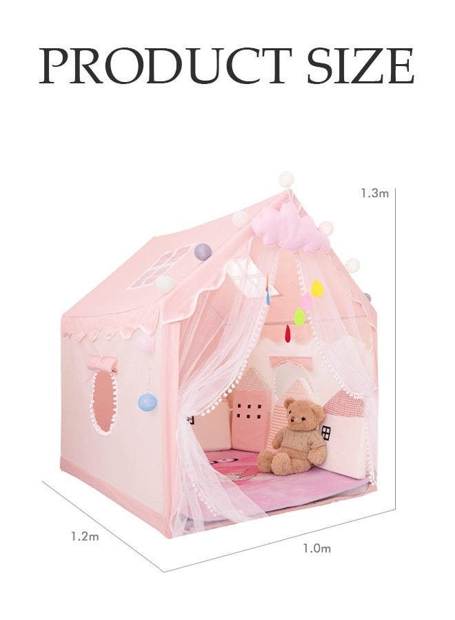 DUNISO خيمة لعب للأطفال، خيام ألعاب، خيام قلاع الأميرات، بيوت لعب للأطفال، خيام محمولة داخلية وخارجية، سهلة التركيب، مناسبة للأطفال من عمر 1 إلى 12، 1.2 * 1 * 1.3م - Image 2