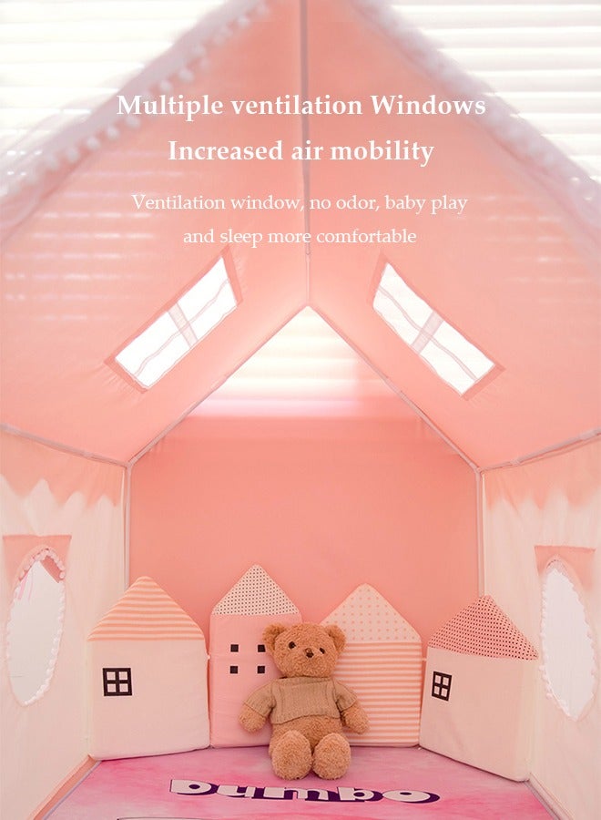 DUNISO خيمة لعب للأطفال، خيام ألعاب، خيام قلاع الأميرات، بيوت لعب للأطفال، خيام محمولة داخلية وخارجية، سهلة التركيب، مناسبة للأطفال من عمر 1 إلى 12، 1.2 * 1 * 1.3م - Image 5