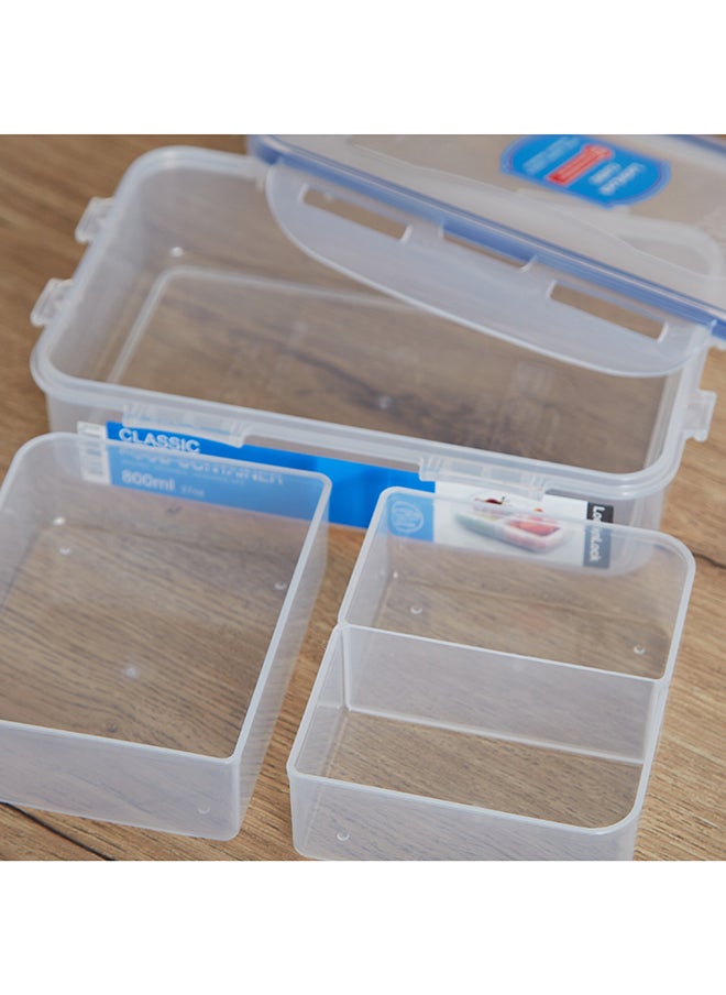 LOCK & LOCK - Rectangular Food Container with Divider 800 ml - Image 1