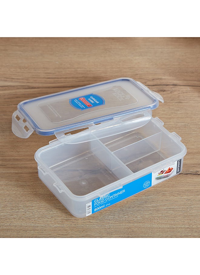 LOCK & LOCK - Rectangular Food Container with Divider 800 ml - Image 1