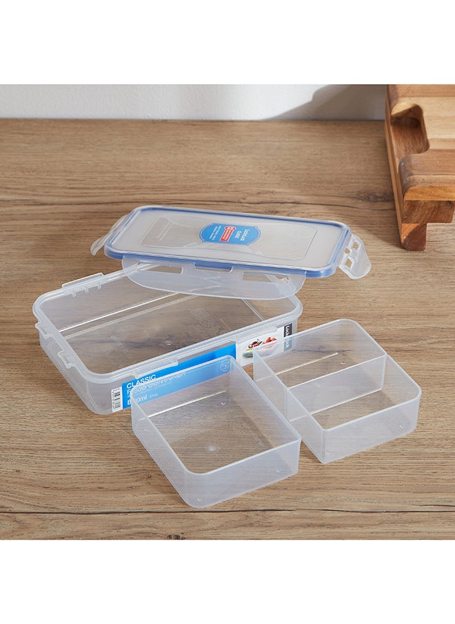 LOCK & LOCK - Rectangular Food Container with Divider 800 ml - Image 1