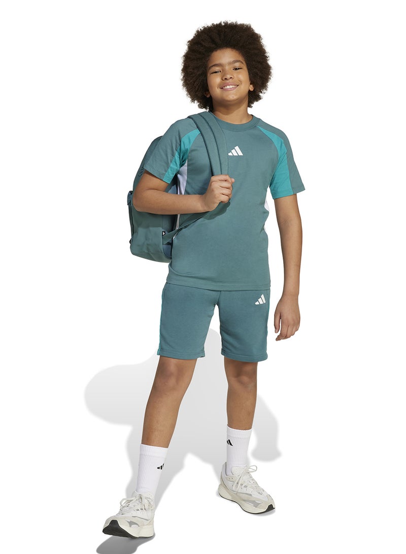 Adidas Youth Seasonal Esential Colorblock Shorts - Image 4