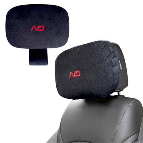 Neodrift ‘RearFlex’ (Set of 2) | (Color - Black) Car Back Seat Neck Rest Cushion Ergonomic Neck Support with Premium Fiber Fill, Pain Relief for Neck and Shoulder - Image 1