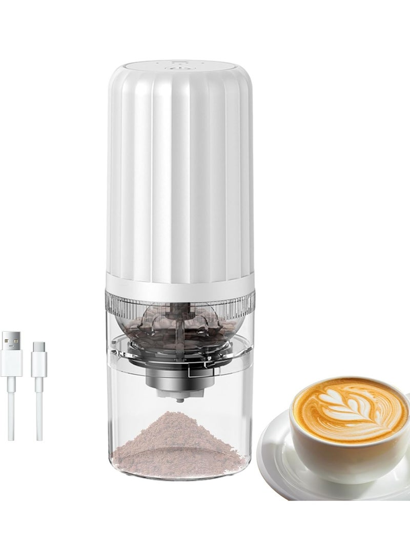 ارواق مطحنة قهوة لاسلكية، مطحنة كهربائية صغيرة محمولة مخروطية الشكل، مصنوعة من الفولاذ المقاوم للصدأ، طحن قهوة مدمج، طحن حبوب القهوة تلقائيًا للتقطير، صب الإسبريسو - Image 1