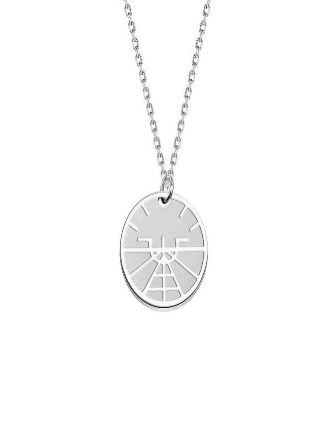 bobauna Airplane Necklace Aviation Attitude Indicator Disc Pendant Necklace Flight Attendant Jewelry Pilot Gift For Aviation Traveler Pilot (Airplane necklace) - Image 1