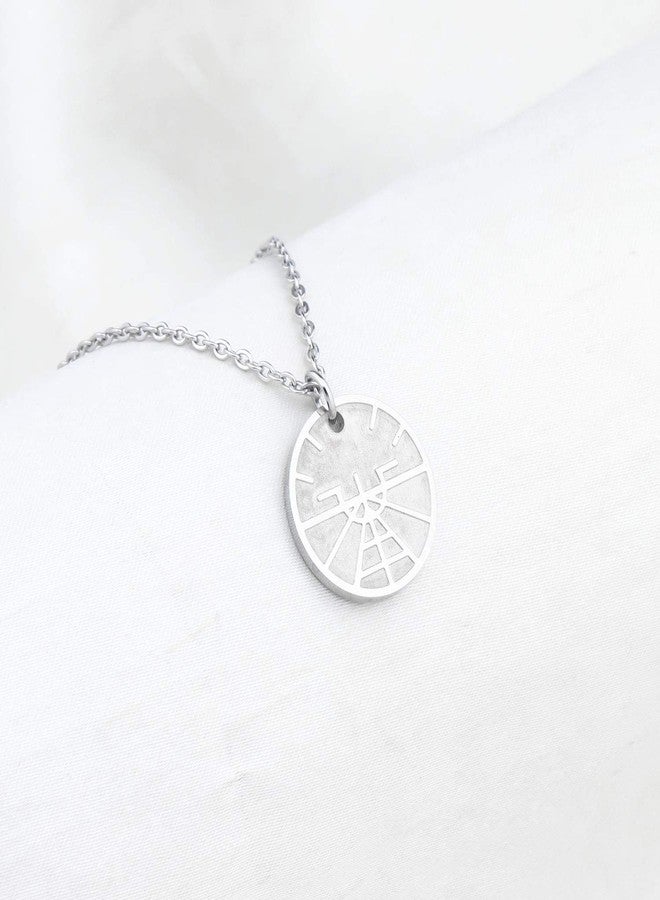 bobauna Airplane Necklace Aviation Attitude Indicator Disc Pendant Necklace Flight Attendant Jewelry Pilot Gift For Aviation Traveler Pilot (Airplane necklace) - Image 3