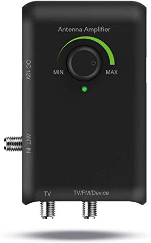 Antop HD Smart Boost Antenna Amplifier,TV Antenna Amplifier Signal Booster, HDTV Booster with Dual Outputs for 2 TVs, HD Digital VHF UHF FM Amplifier,Compatible with Any Non-Amplified Antennas - Image 1