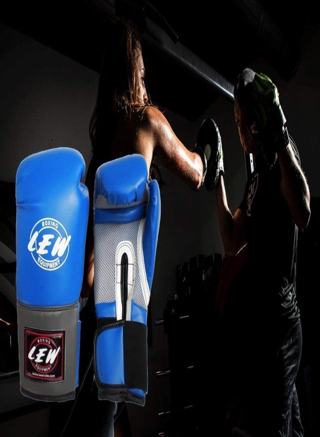 LEW Pro Faux Leather Training/Fight Boxing Gloves with a Pair of Hand Wraps - Image 3