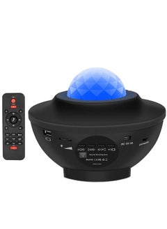 Ocean Wave LED Built-In Bluetooth Speaker Sound Sensor Remote Control Star Projector Night Light Lamp