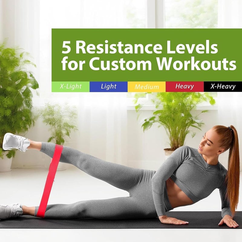 GoodTool 5-Pack Resistance Loop Bands for Hip Training and Leg Workouts - Image 3