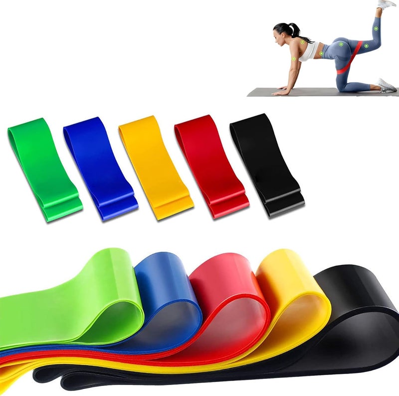GoodTool 5-Pack Resistance Loop Bands for Hip Training and Leg Workouts - Image 1