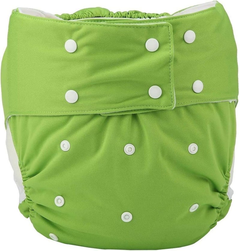 JOBEBE Adult Cloth Diaper Cover Nappy Reusable Washable Adjustable for Disability Incontinence Person (Green) - Image 1