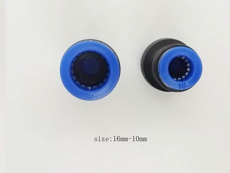 ROZESAZZ zjxed 16mm OD x 10mm OD Pneumatic quick Connector Push to Connect fittings Straight reducer Union/Coupler (Pack of 5) - Image 2
