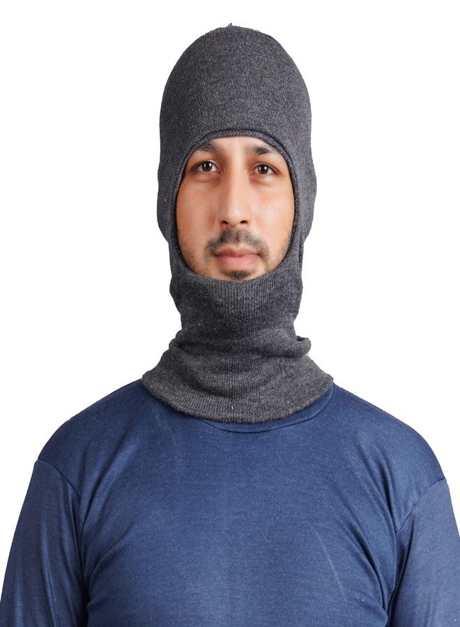 KETKAR قبعة كيتكار الشتوية الصوفية للرجال (رمادي داكن، مقاس حر) - عبوة من قطعة واحدة - Image 2