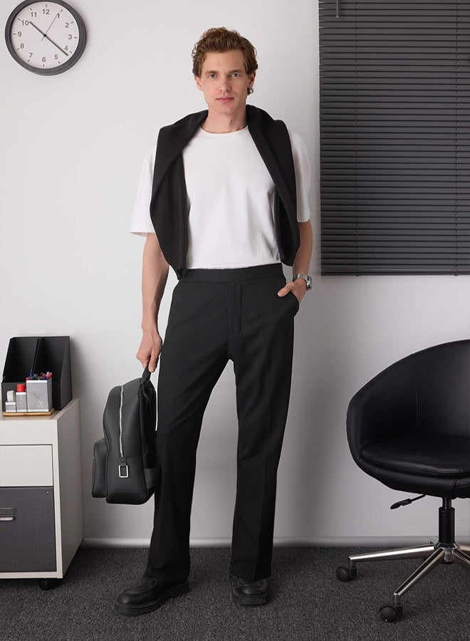 trendyol Black Men's New Italian Cut Fabric Trousers - Image 4